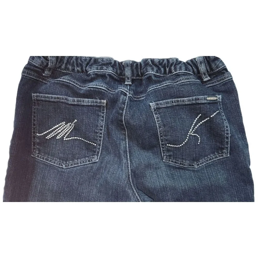 Michael Kors Jeans Women's Size 10 Embellished Signature Monogram With Elastic W